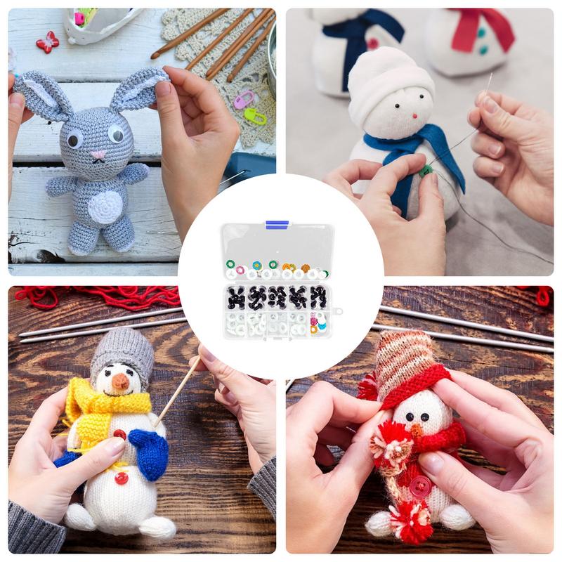 Eyes for Crochet Animals Glitter Plush Toy Eyes Round Safety Eyes Animal Doll Making Supplies Domed Button Eyes with Washers