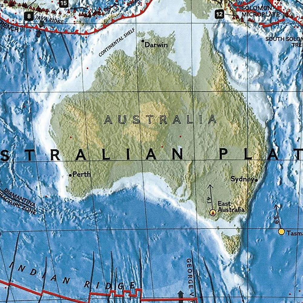 Decorative Hanging Picture-National Geographic Map of North America for Classroom,Student,Home Decoration,Wall Decor,Travel Supplies