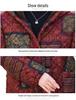Floral Hooded Velvet Cotton Jacket for Middle-Aged & Elderly Women - Warm Winter Coat