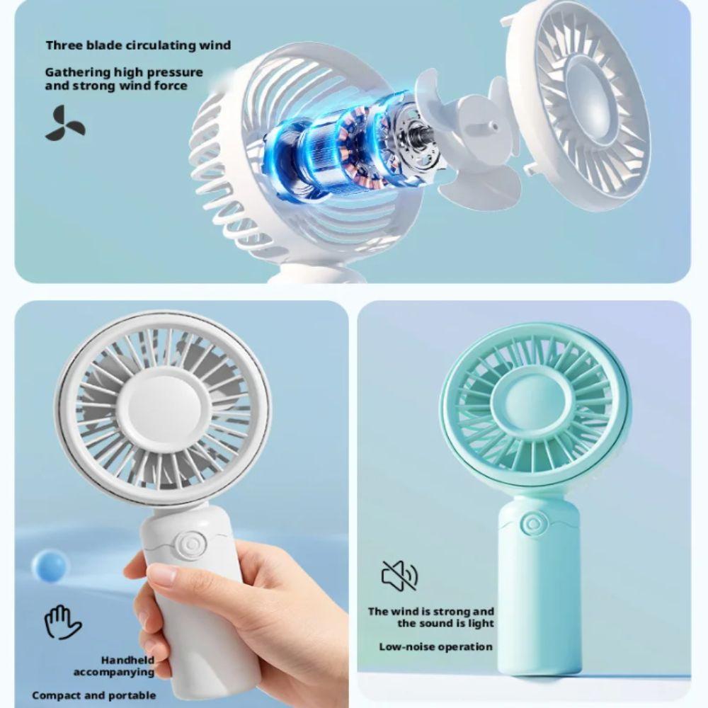 Tragbarer Schreibtischventilator USB wiederaufladbar Make-up Wimpernkühler Neue Taschen-Handventilatoren Büro Reise