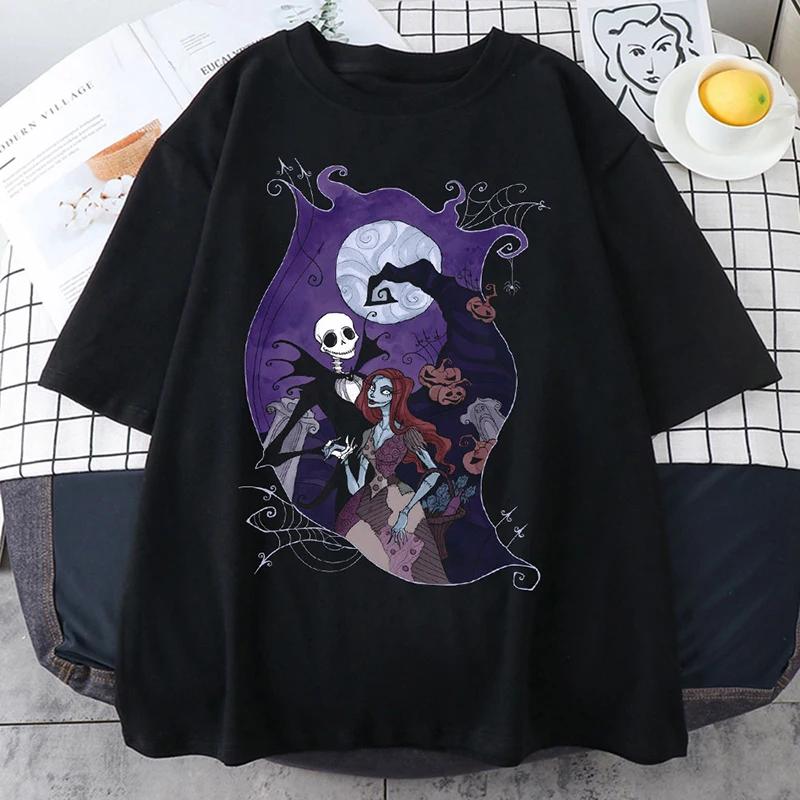 Retro TShirt Trendy Casual Christmas Night Cry Printed Short Sleeve Gothic Style TShirt Jacket for Unisex and Unisex Y2K