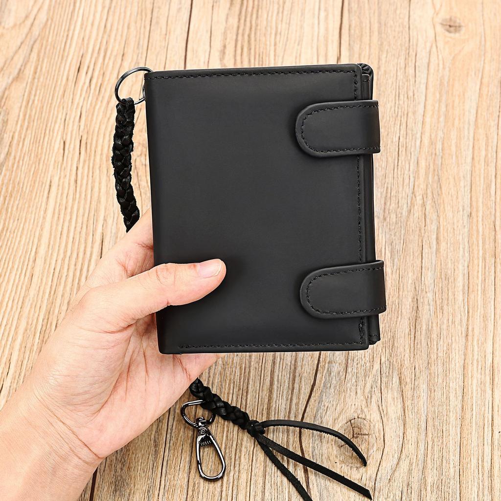 Top-grain Cowhide Wallet Large-capacity Oil Wax Leather Genuine Leather Wallet Wallet for Men
