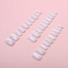 10 Pieces White Cats Eye Short Square Press On Nail Full Cover False Nail Acrylic Stick On Nail for Women Easy To Use