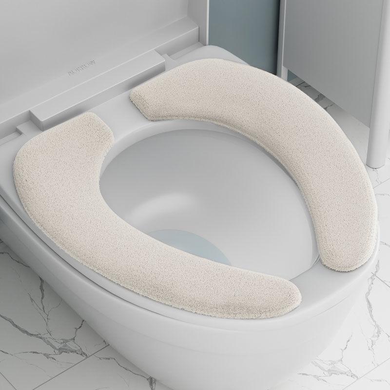 Plüsch-Klebe-Toilettensitzkissen für den Wintergebrauch, waschbar, verdicktes und warmes Toilettensitzkissen mit Saugfunktion