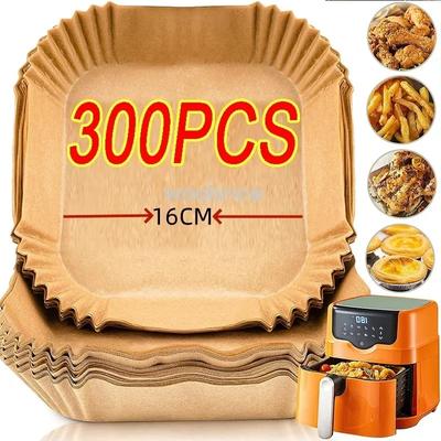 Air Fryer Paper Liner Non-fat Paper for Air Fryer Round Paper French Fries Oven Accessories Hamburger Ninja Nonstick Parchment