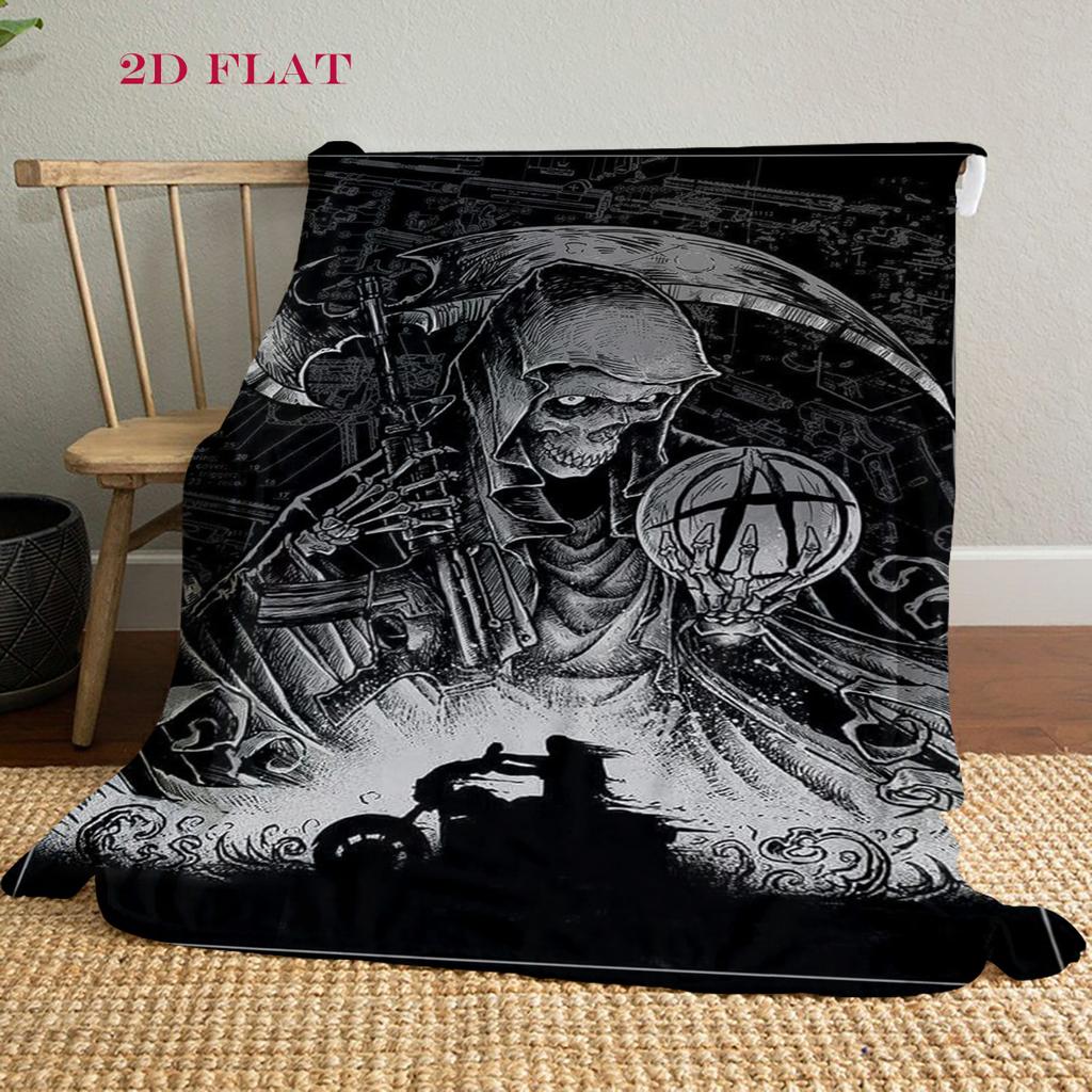 Reaper's Rebellion: Sons Anarchy Blanket Suitable for All Seasons Soft and Comfortable Office Rest Blanket Sheet Digital Printing