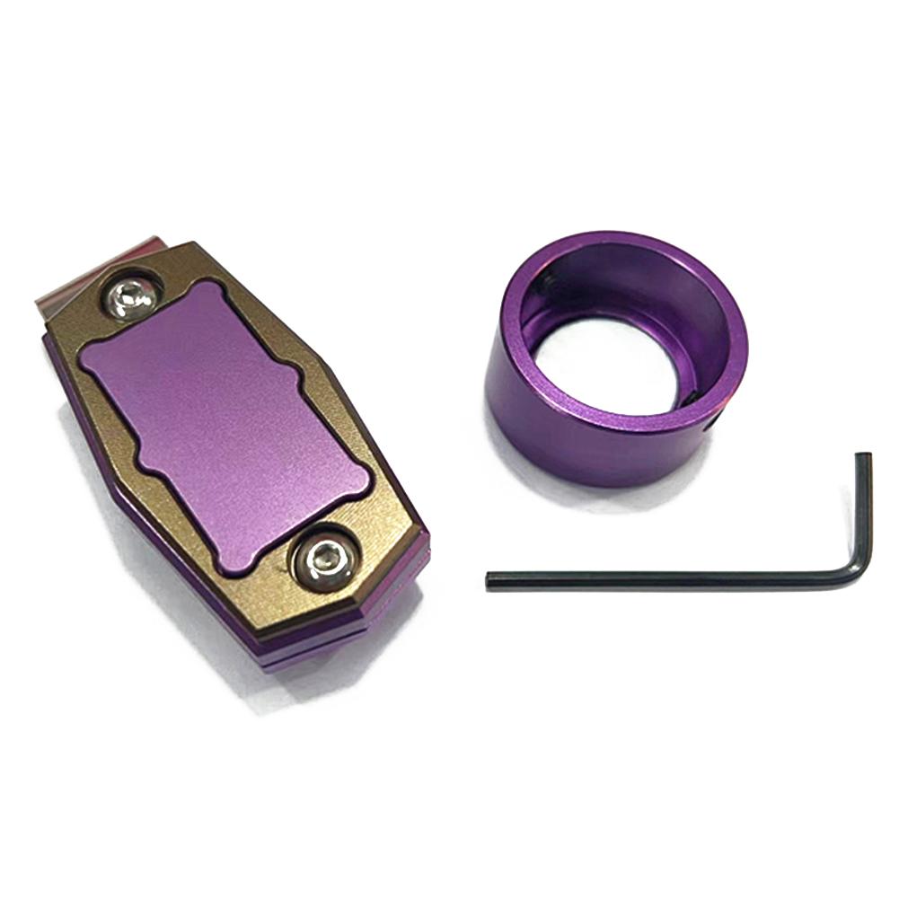 

1 шт. портативный алюминиевый бильярдный меловой картридж с сильной магнитной адсорбцией, круглые квадратные зажимы для мелового порошка с маленьким гаечным ключом, принадлежности для бильярда [Circle] Purple + Brown
