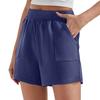 Women's Loose Fit Casual Athletic Shorts Elastic Waistband Side Pockets Lightweight Breathable Fabric Suitable for Outdoor Activities