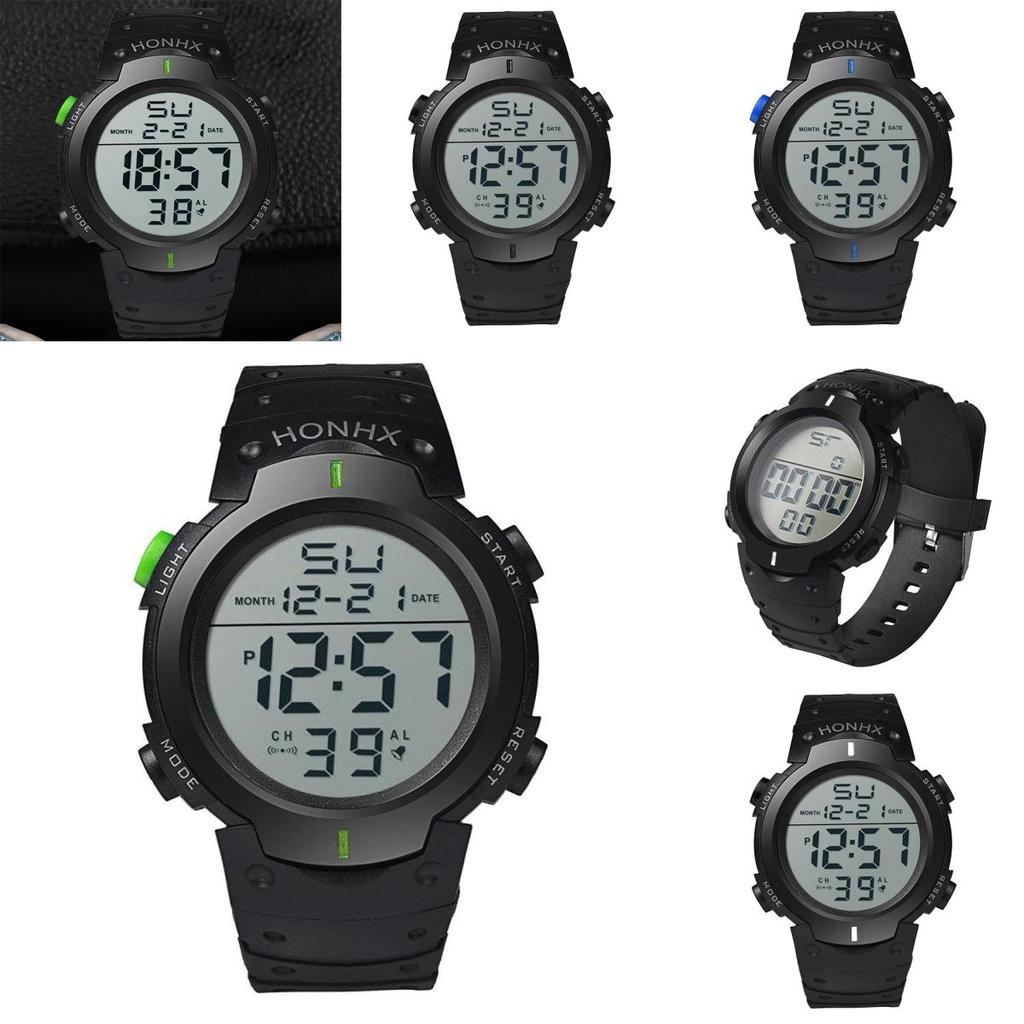 Stylish Honhx Electronic Watch For Students With Large 50mm Display And World Time Feature