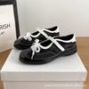 Sheepskin version~ inner height increase 6cm fashion ballet shoes women's spring new casual sports small leather shoes Mary Jane shoes