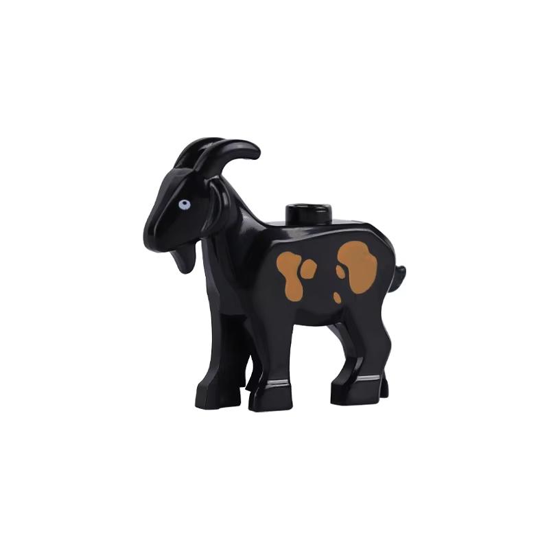 MOC City Animal Building Blocks Goat Wolf Penguins Eagle Goat Rabbit Pet Cat Dog Dairy Cattle Accessories Mini Bricks Toys Gifts