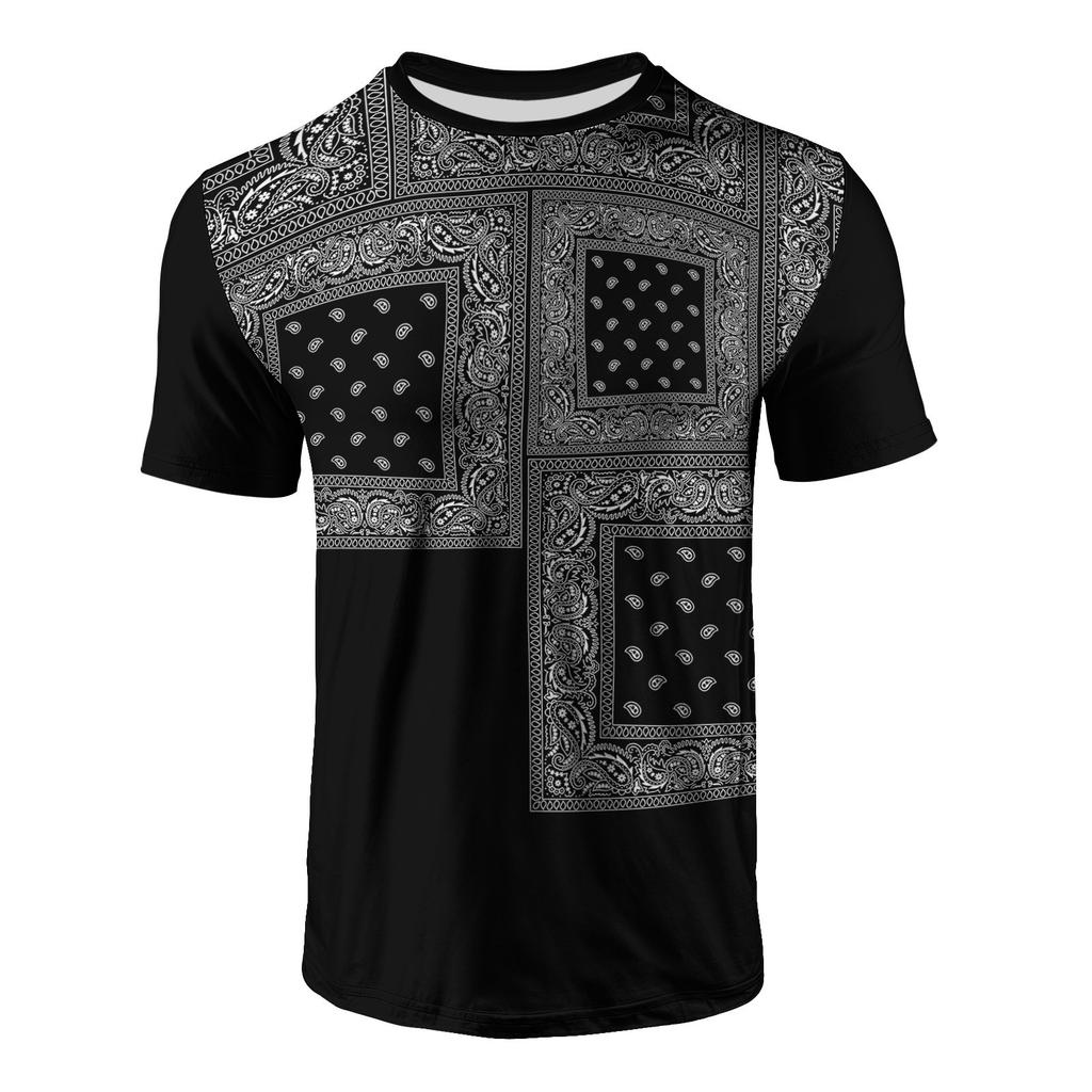 Summer Men's 3D Printed Crew Neck T-Shirt Fashion Versatile Breathable Trend Casual