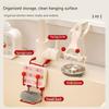 Metal Faucet Sponge Holder Rack, Two Shelf Sink Rack With Hanging Fit and Open Wire Drainage for Washing Tools