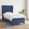3128163 vidaXL Divan Bed with Mattress Blue 80x200 Cm Fabric