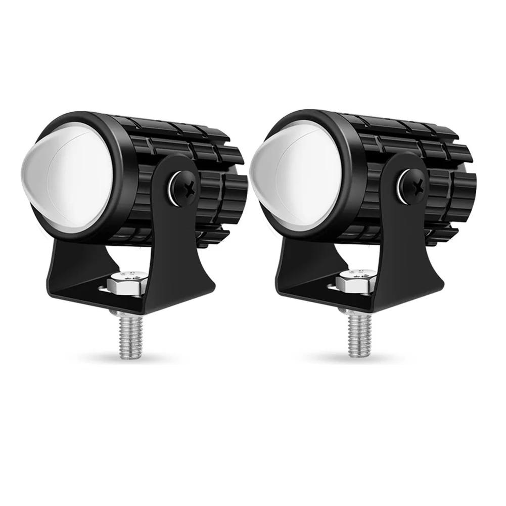 Super Bright Motorcycle LED Explorers Headlight Projector Fisheye Lens LED Moto Fog Auxiliary Motorcycle Headlight Spotlights