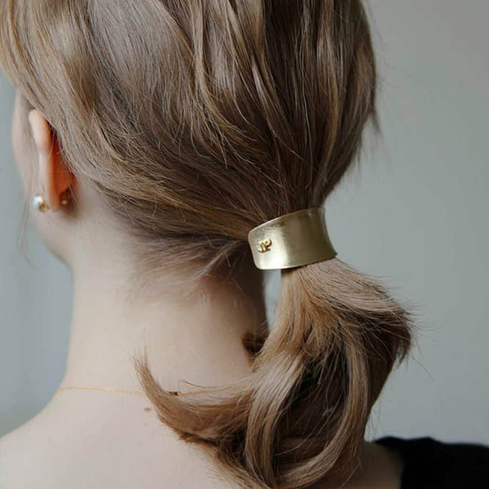 

Metal Banding Ponytail Jp-22-051S Silver