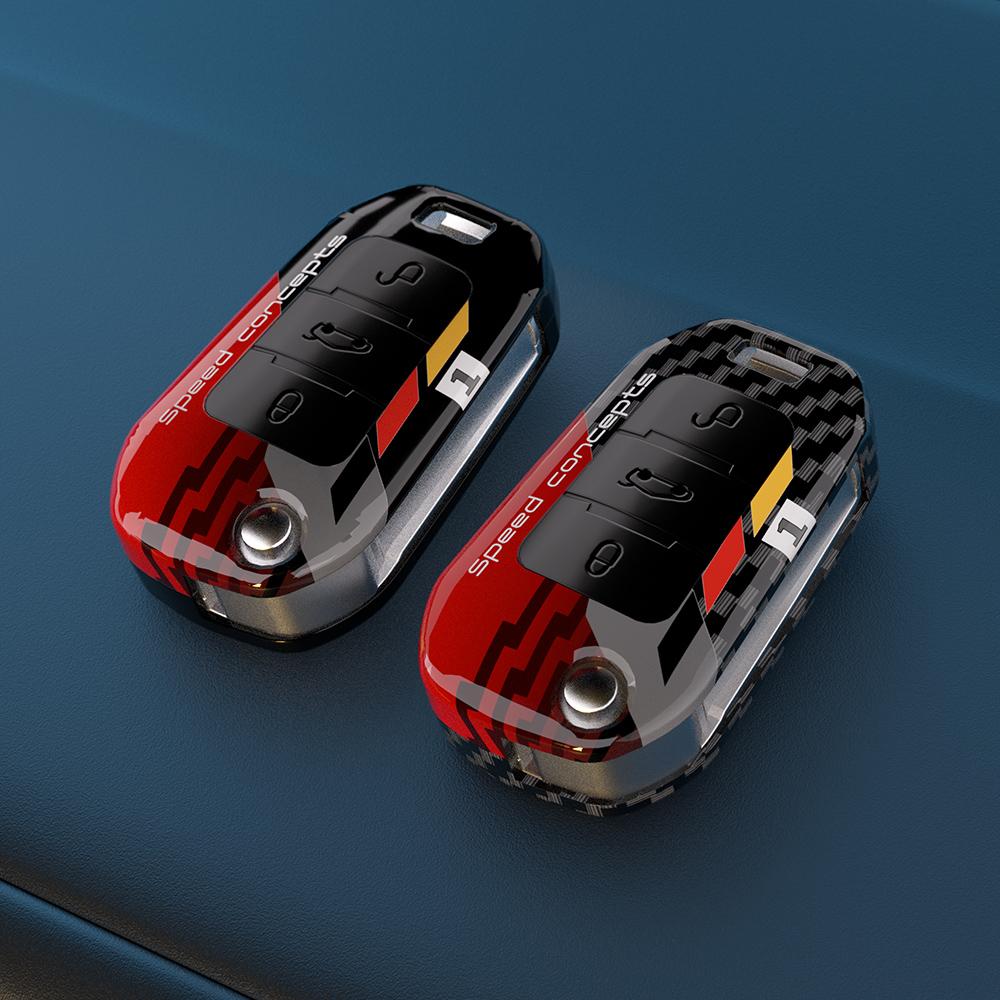 Abs Carbon Car Key Case Cover Shell For Peugeot 208 308 408 508 2008 3008 4008 5008 For Citroen C3 C4 Cactus C6 C8 Accessories