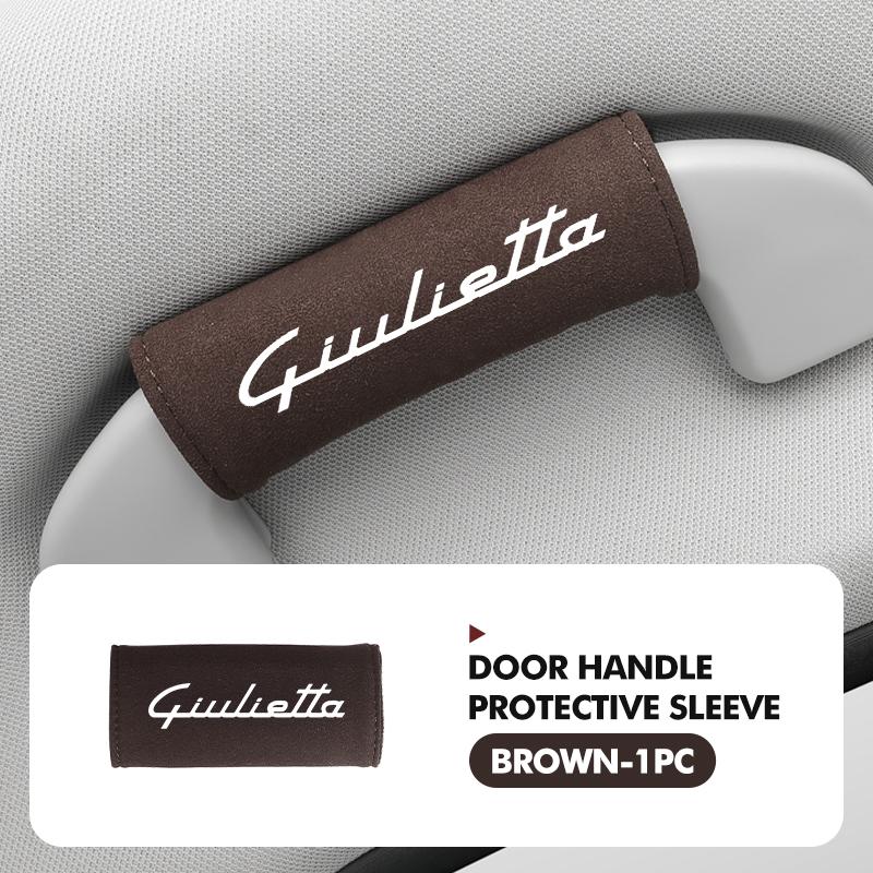 Car Styling Roof Handle Cover Door Handrail Suede Protector Cover For Alfa Romeo Giulietta 940 2010-2014 2015 2016 2017