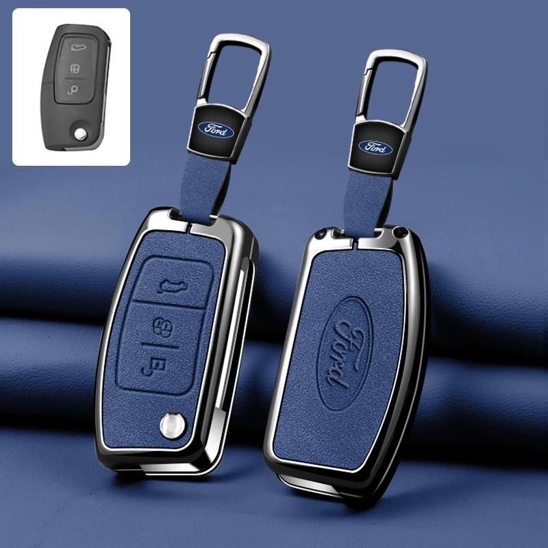 Car Sticker Ford Car Key Case Cover Shell For Ford Focus 2 MK2 Fiesta Mondeo Galaxy Falcon Territory Ecosport Kuga Escape Keycha