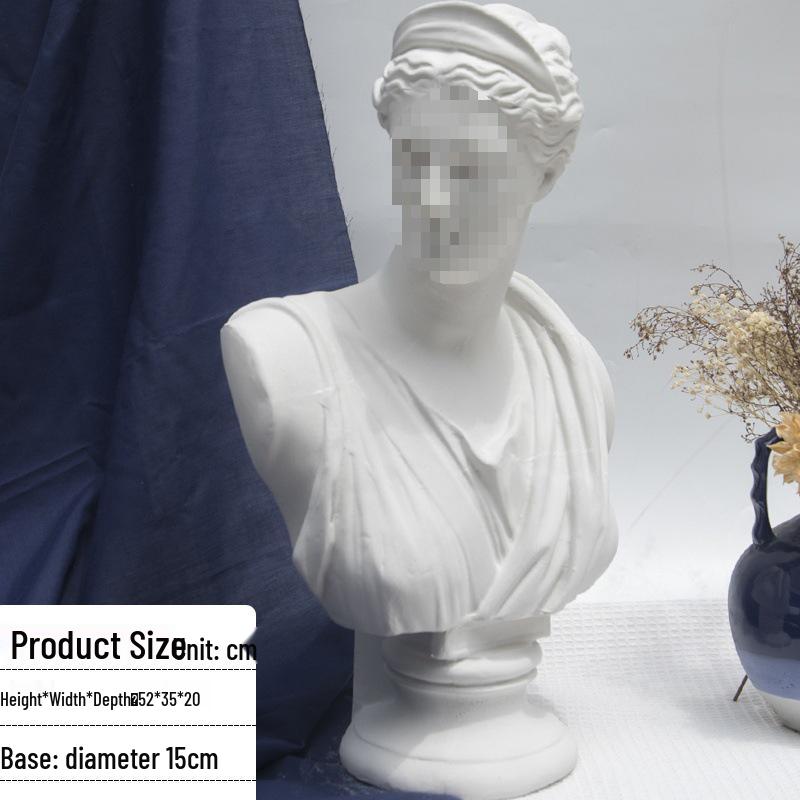Plaster Cast Geometric Sculpture Set for Art and Photography
