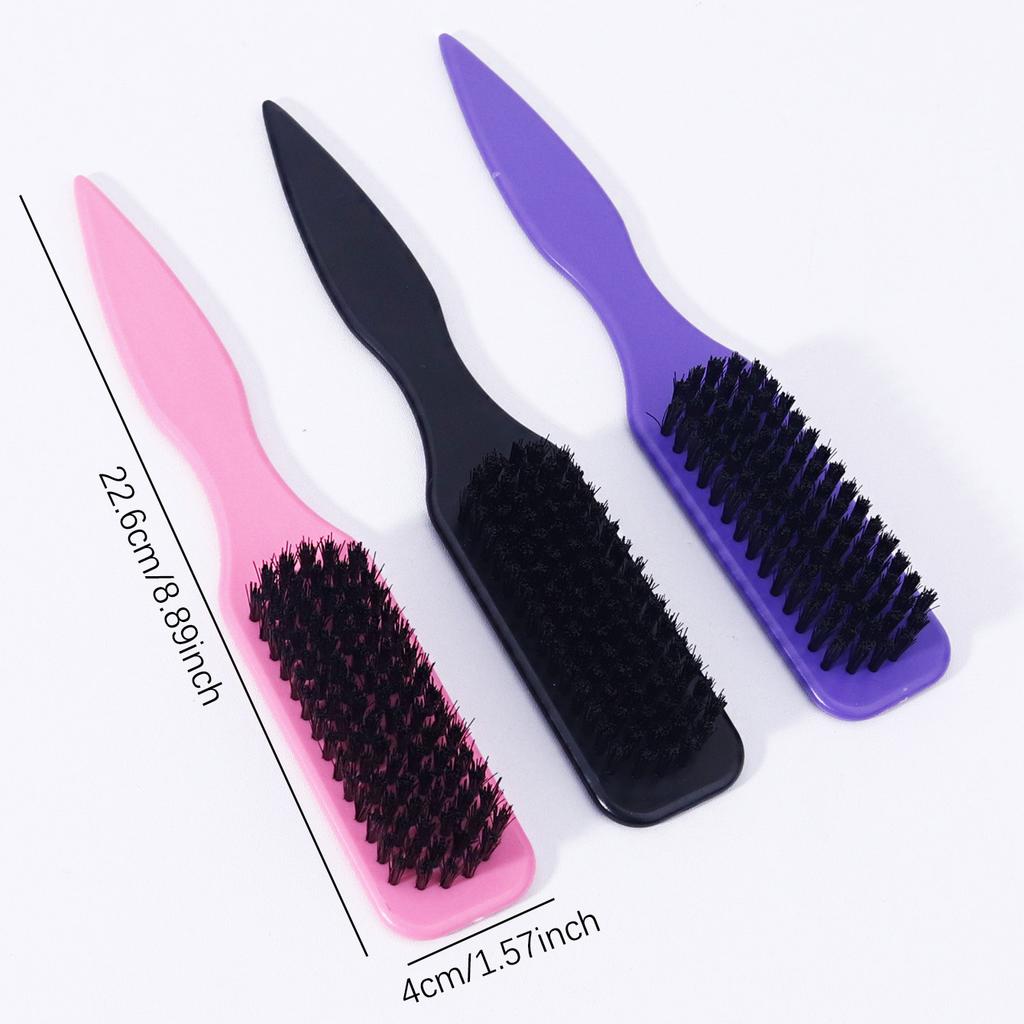 3pcs pointed tail beard&hair brush, bristle comb teeth for edge control, beard styling comb,Special for real hair wigs