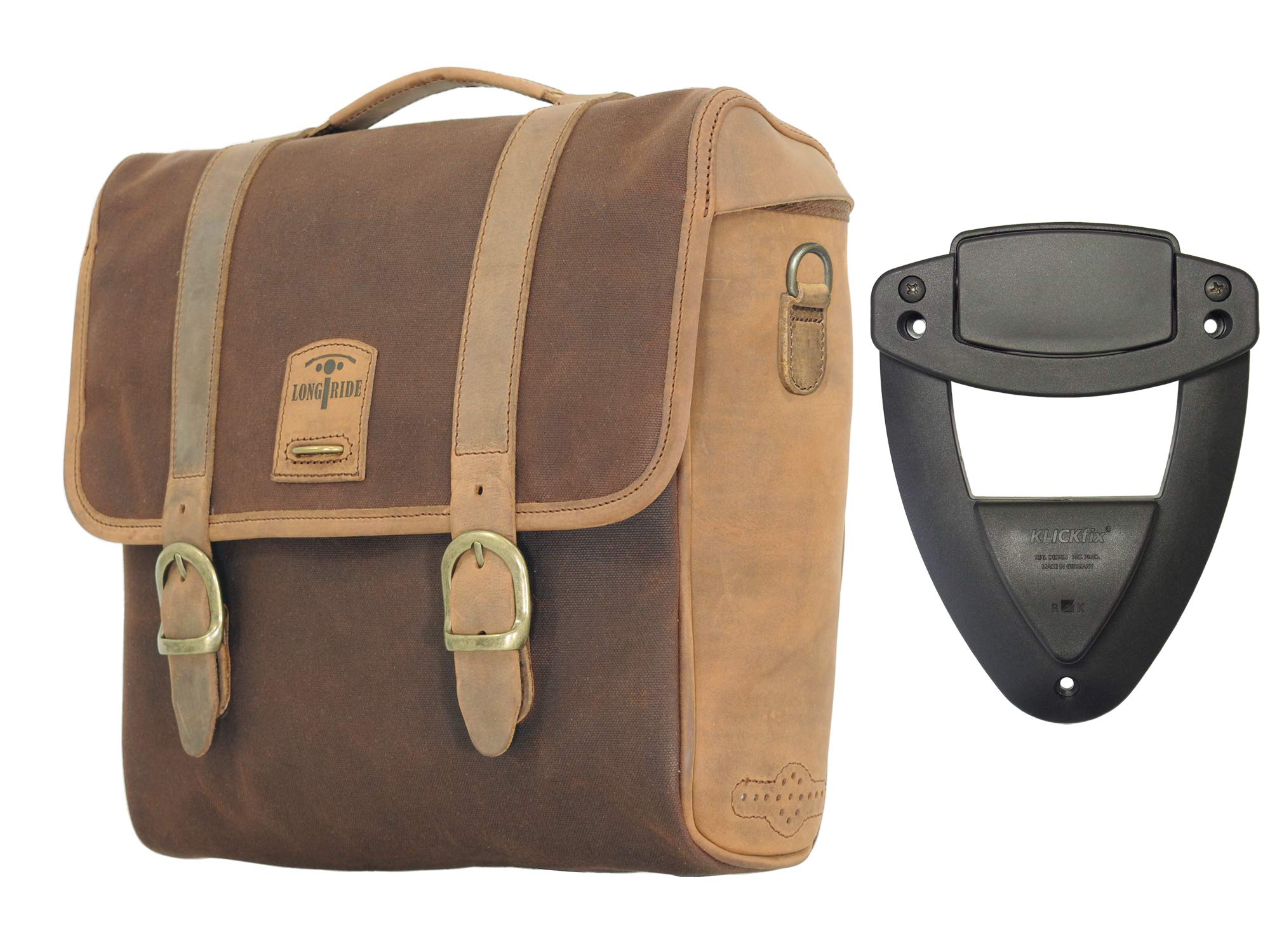 

LONGRIDE Heritage Saddle Bag Flap Top Brown HQR131WBRO CLICK-ON (12L) коричневий