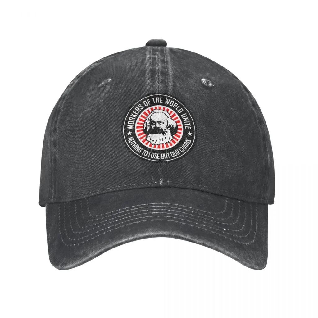 Karl Marx Workers Unite Water Washing Baseball Cap Adjustable Baseball Hat Unisex Communism Marxism Socialism Cap Hats Casquette