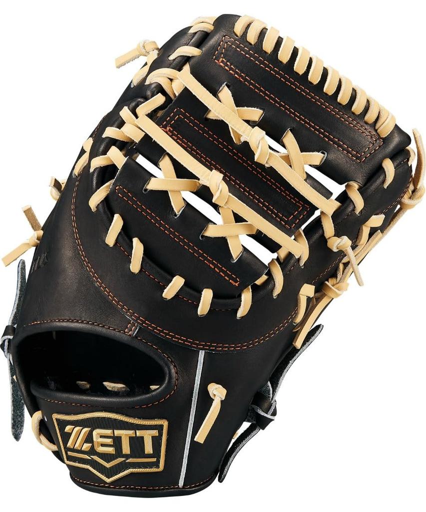 ZETT Neo Status First Base Mitt for Youth Softball B BJFB70513N Baseball, Black/Pastel (1932)