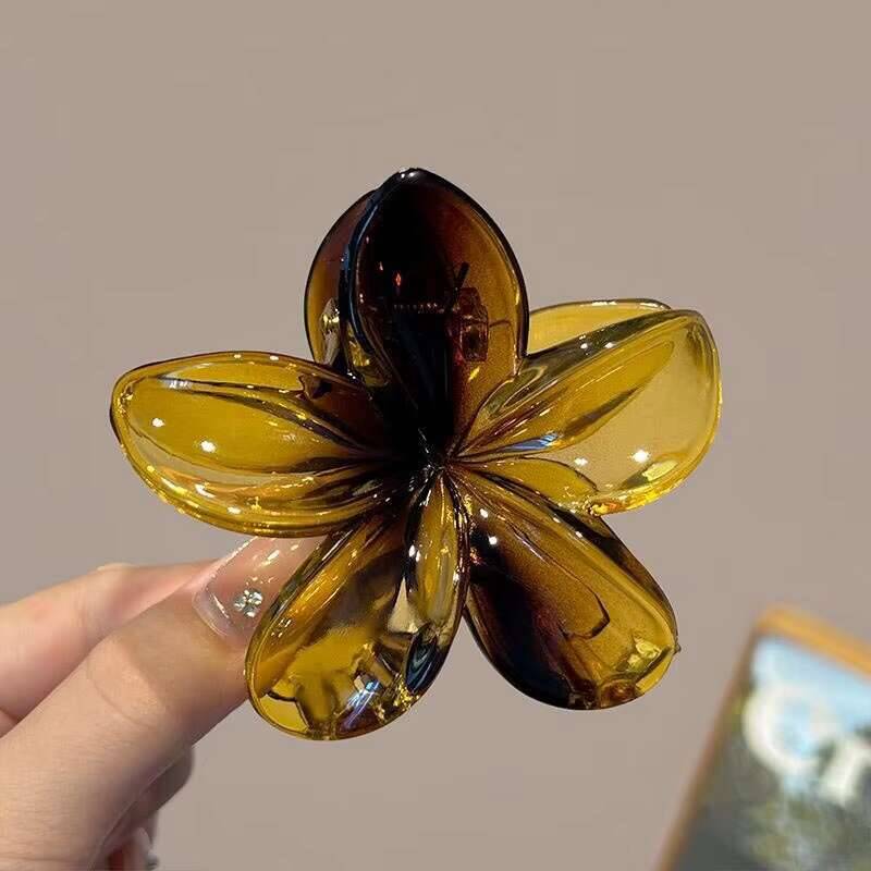 Fashion Flower Hair Claw Korean Large Crab Clamp Vintage Women Ponytail Shark Clip Headdress Hair Accessories Fashion Jewelry