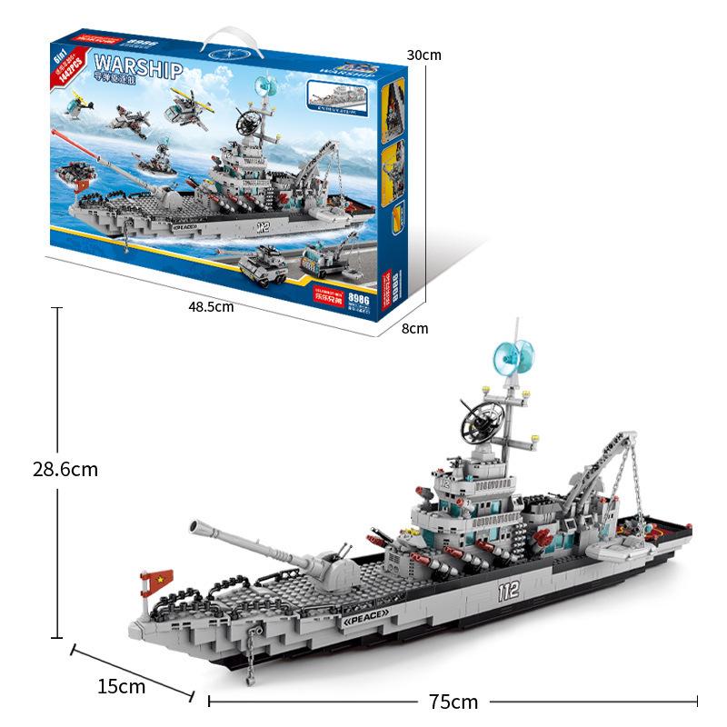 Lele Brothers Aircraft Carrier Building Blocks Toy for Kids