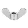 10Pcs Wing Nuts 304 Stainless Steel M6 Butterfly Fastener Parts Assorted Kits For Machinery