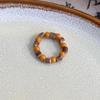 Vintage wood beaded beaded ring for women design stylish personalized ring accessories
