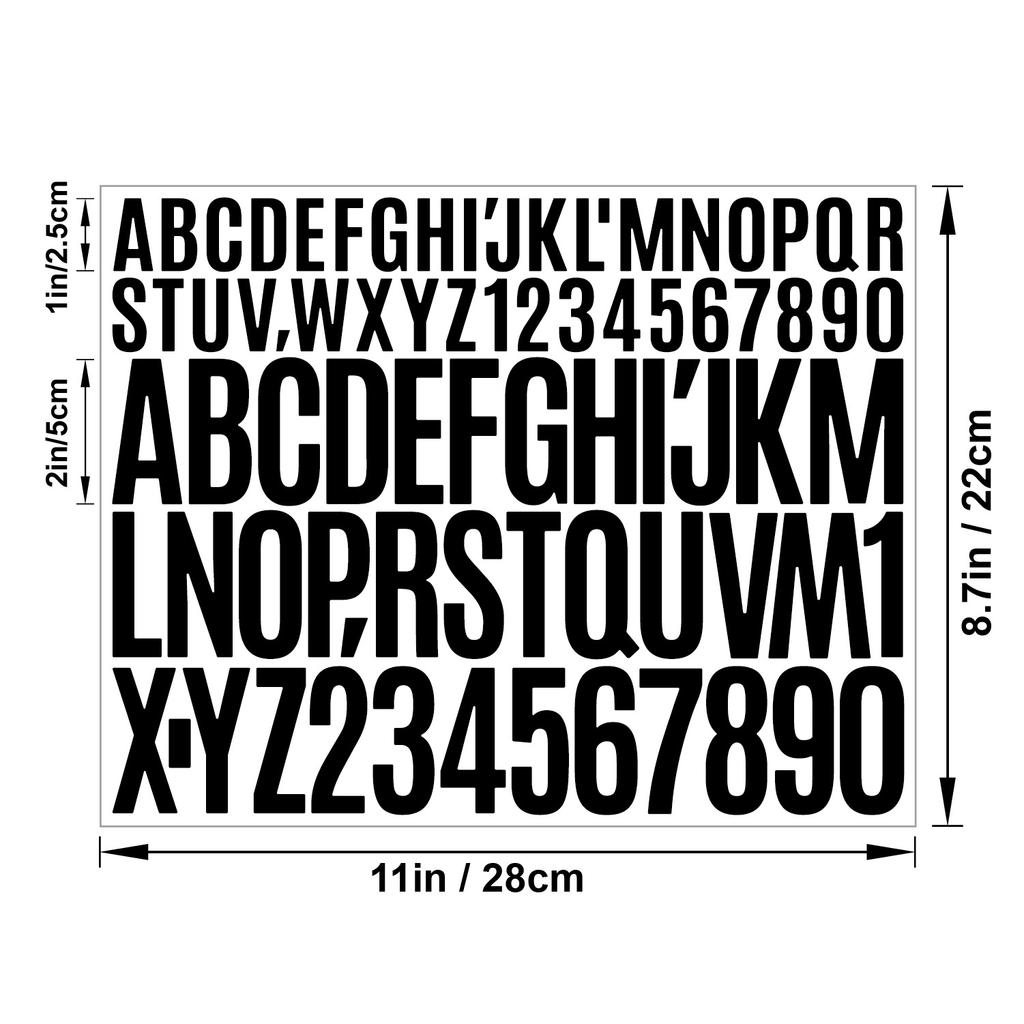 1+2 Inch Letter Sticker Self-adhesive Vinyl Waterproof Suitable for Water Bottle Manual Scrapbook Poster Letter Sticker