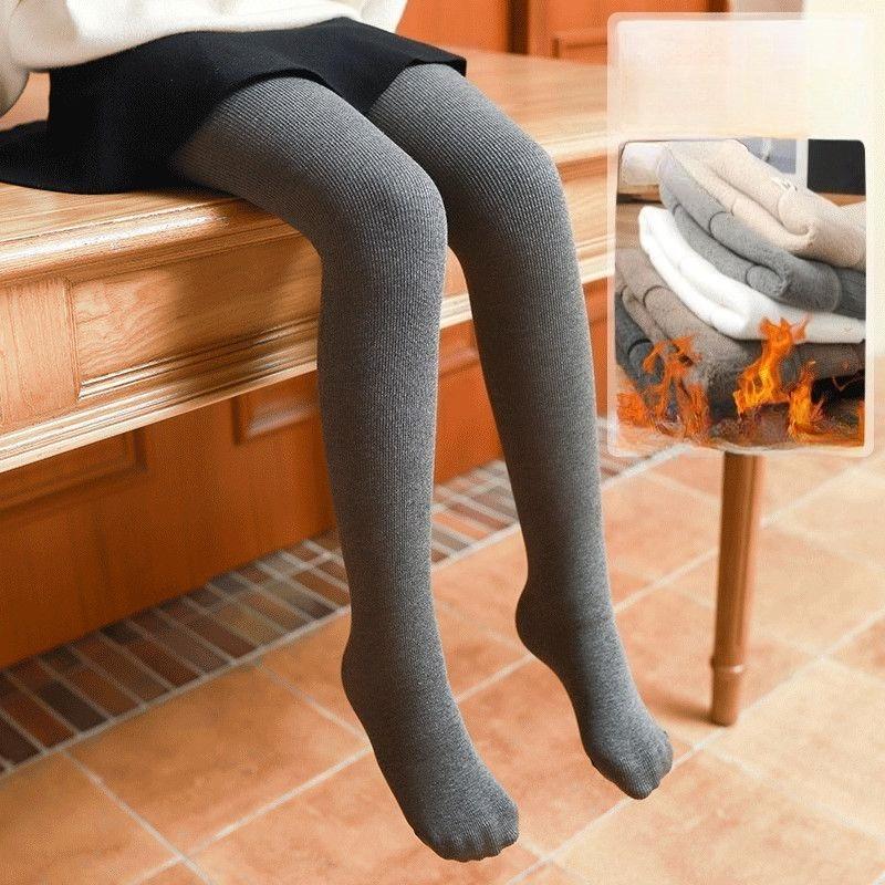 2-15 წლის ბავშვის პატარა ბავშვის გოგონა თბილი კოლგოტიანი კოლგოტი ხავერდოვანი ხაზით საბავშვო წინდები საწმისის გამაშები