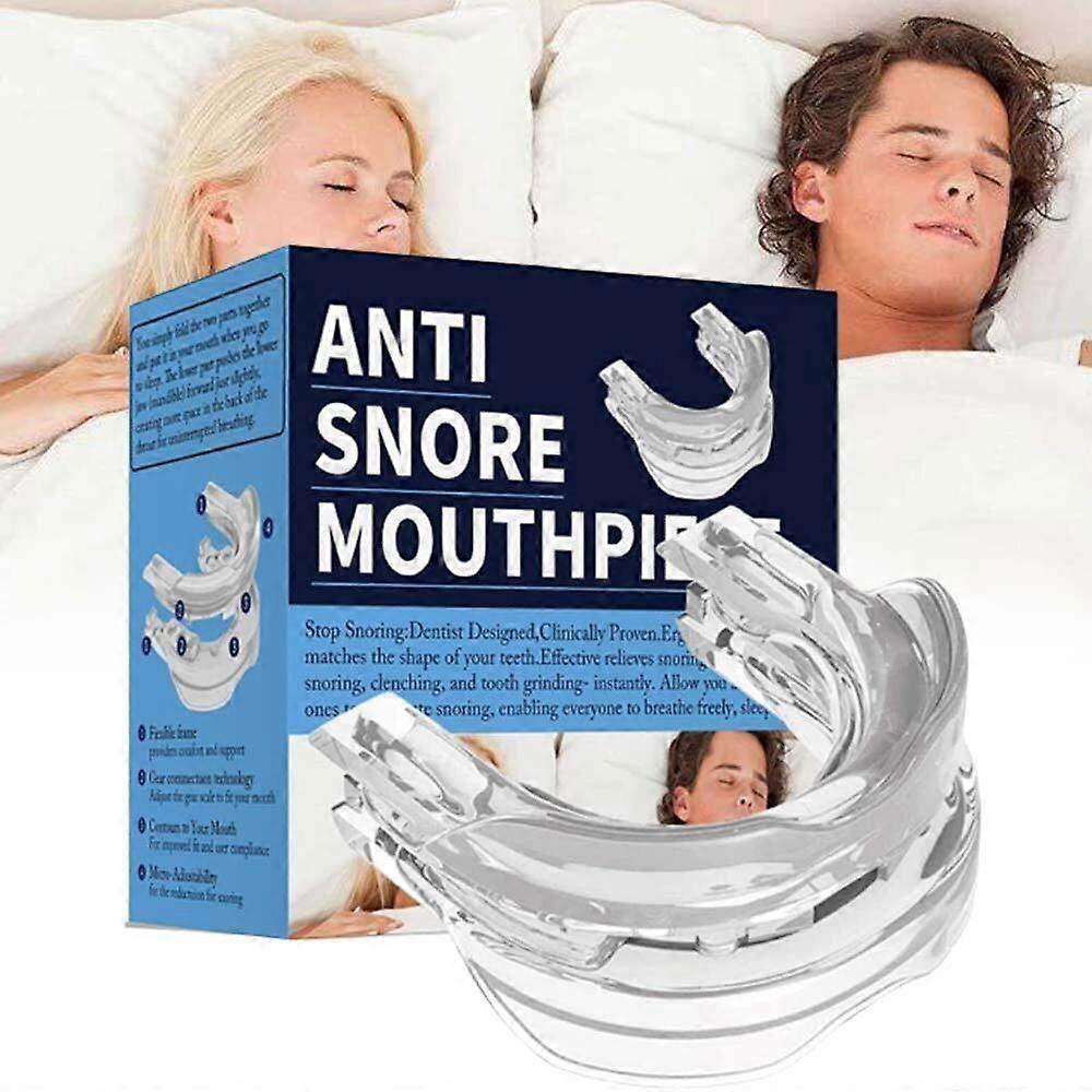 Foreverup Anti-Snoring Device, Snore Stopper Mouth Guard, Anti-Snoring & Anti-Grinding Silicone Dental Tray, Snoring Aids for Men and Women