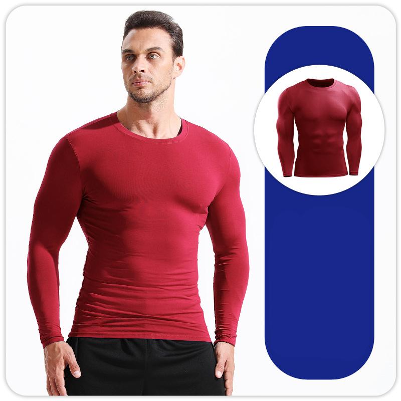Herre treningsskjorter Basketball Sportsklær Løping Yoga Langermet T-skjorte Undertrøye Sykling Treningstopp S M L XL 2XL 3XL