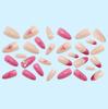 30-Piece 3D Butterfly French Almond Wearable Nails with Pearl Flower Art - European & American Style False Nails