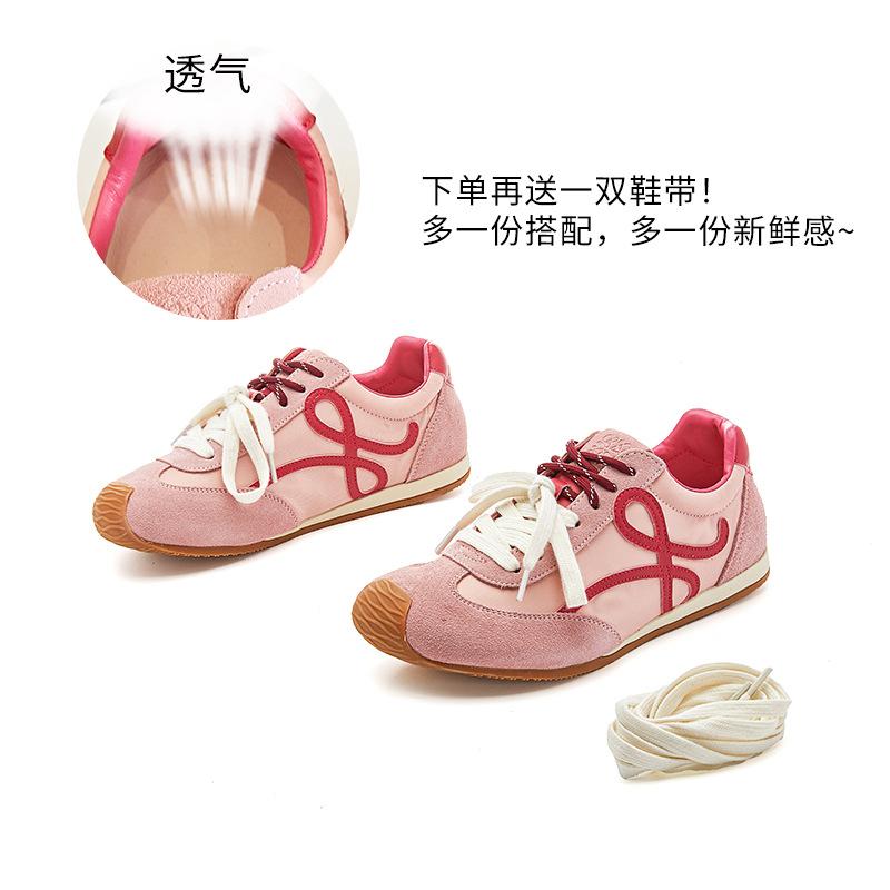 inner height increase 4cm pair of shoelaces Dexun shoes 2025 autumn new mango head Forrest Gump shoes women's casual sports shoes women