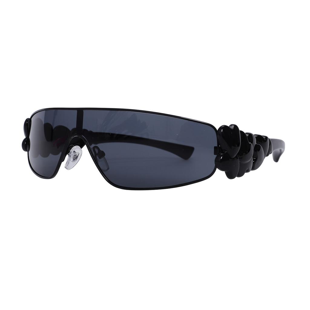 Fashion YK one-piece sunglasses flower glasses INS personalized trend metal frame new