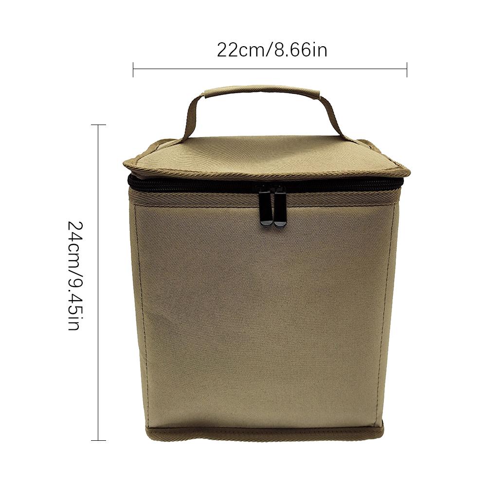 Butane Fuel Canister Anti-Collision Cover 600D Oxford Cloth Camping Lantern Gas Tank Bag with Handle for Outdoor Camping Cooking