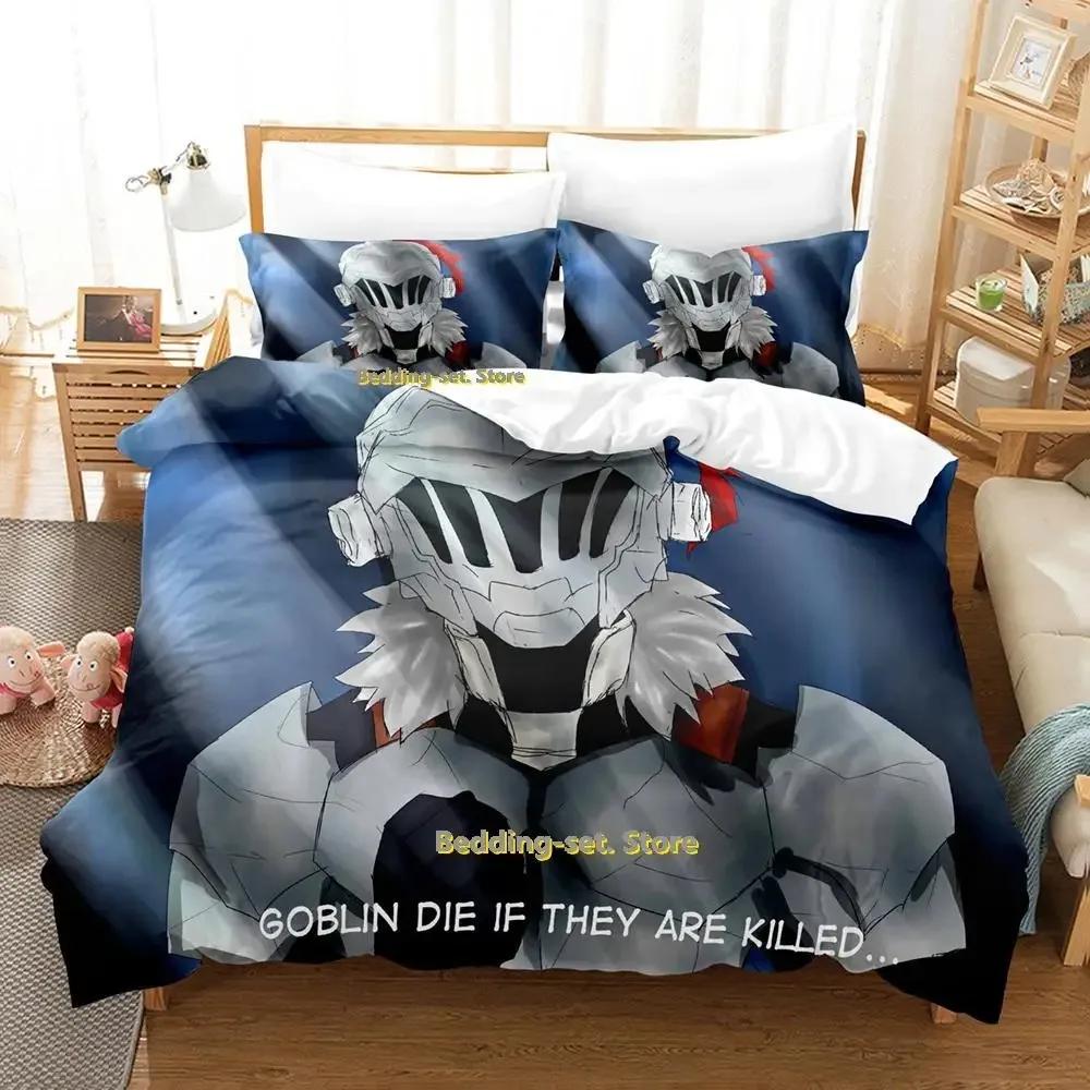 Goblin Slayer Bedding Set Single Twin Full Queen King Size Bed Set Adult Kid Bedroom Duvetcover Sets Anime Parure De Lit Bed