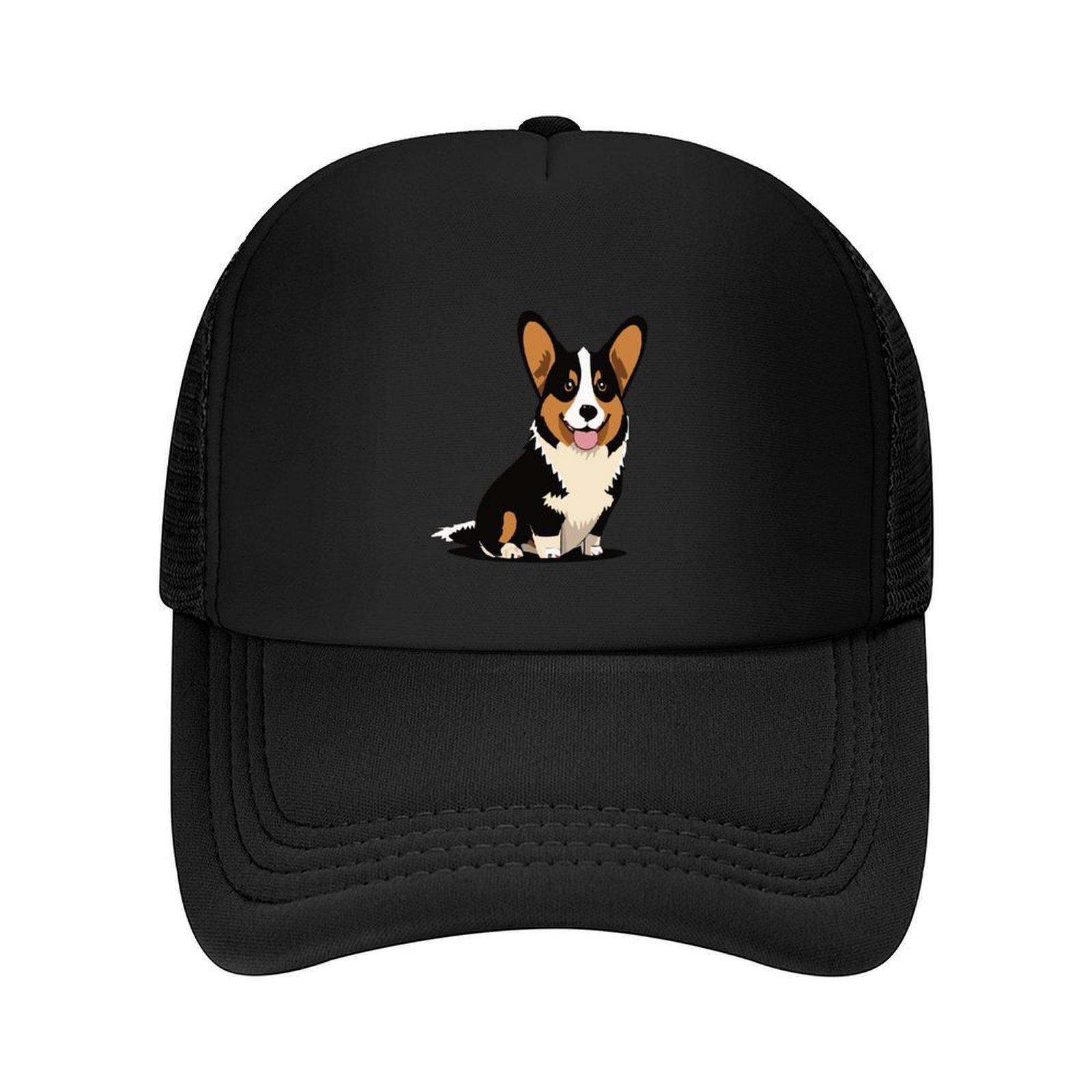 

Tricolor Corgi Baseball Cap New In Hat foam party Hat Visor cute Boy Women s