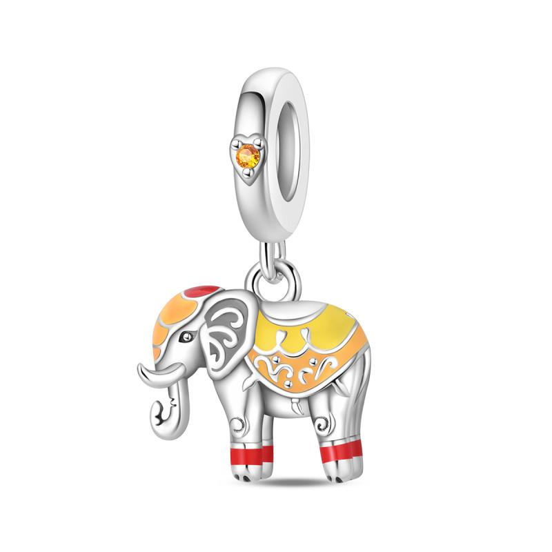 Elephant Series 100% Copper Pendant Beads Diy Bracelet Original Jewelry Women'S Gift