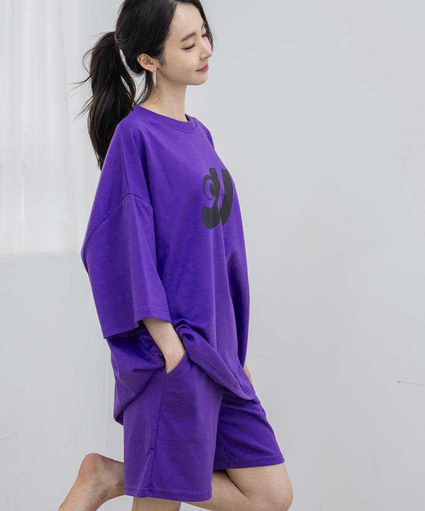 AONE [Set] Women'S Boxy T-Shirt Shorts