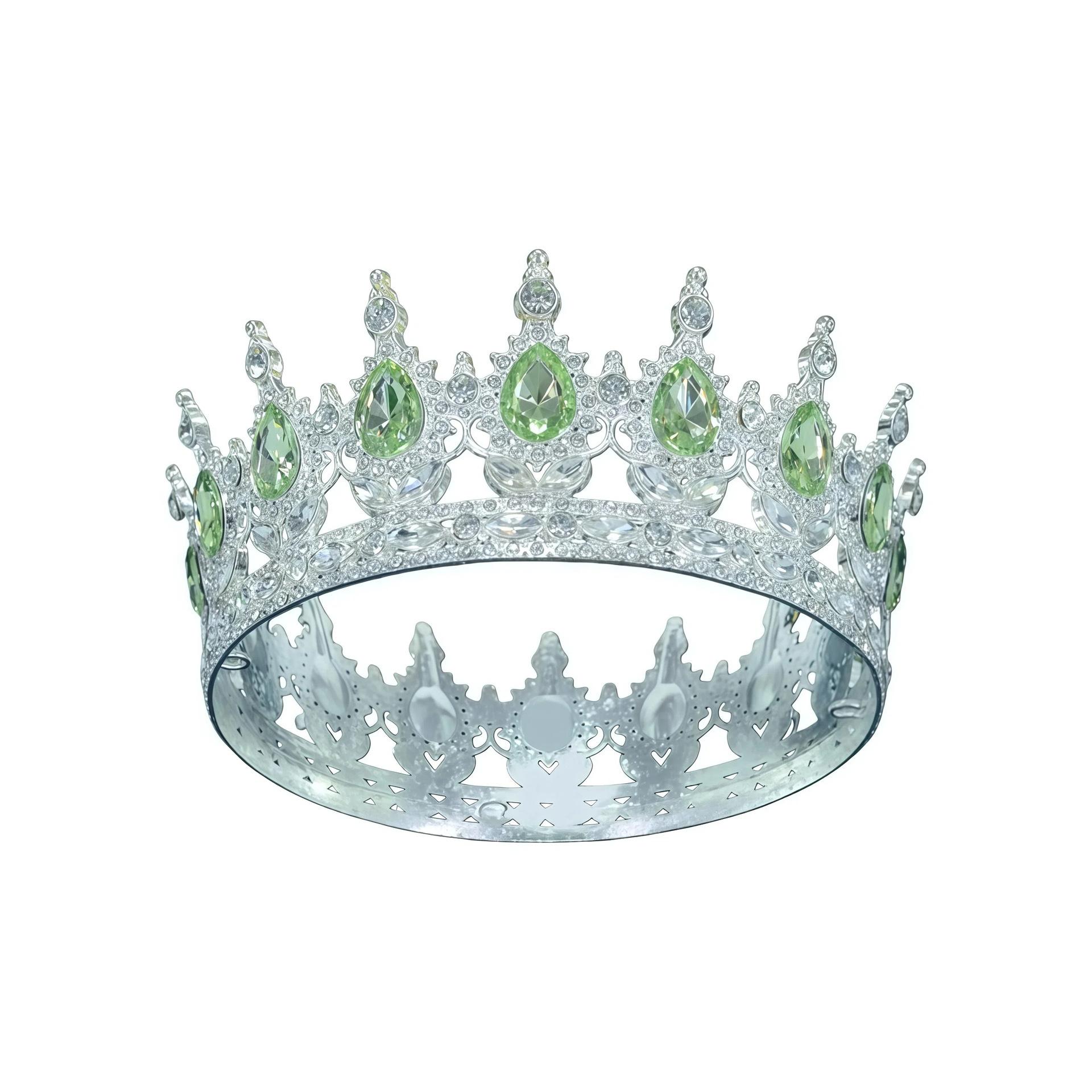 

Европейская и американская барочная свадебная круглая корона для вечеринки, танцев, принцессы, тиара на день рождения, хрустальные аксессуары для волос для женщин