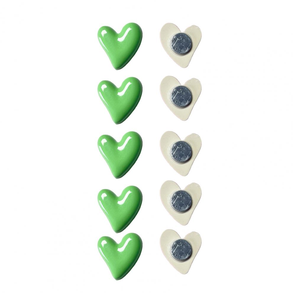 10Pcs Acrylic Love Heart Refrigerator Magnet DIY Home Office Kitchen Locker Fridge Heart Shape Magnetic Decoration Ornament