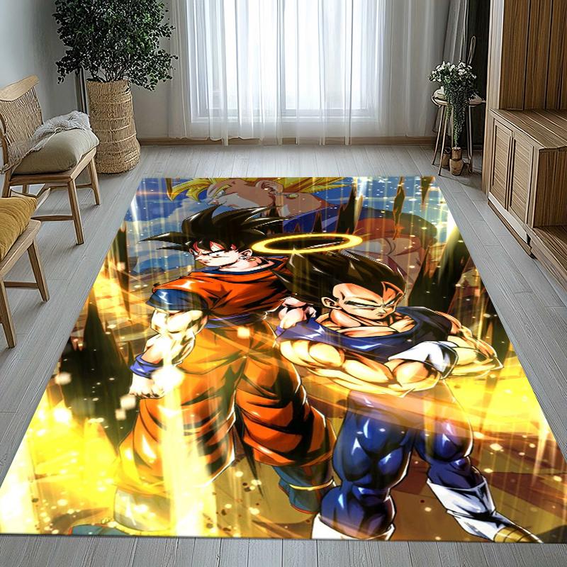 Anime D-Dragon Ball Game Cartoon Living Room Non-Slip Area Rug Soft Carpet for Bedroom Kids Playroom Sofa,Home Decor Doormat