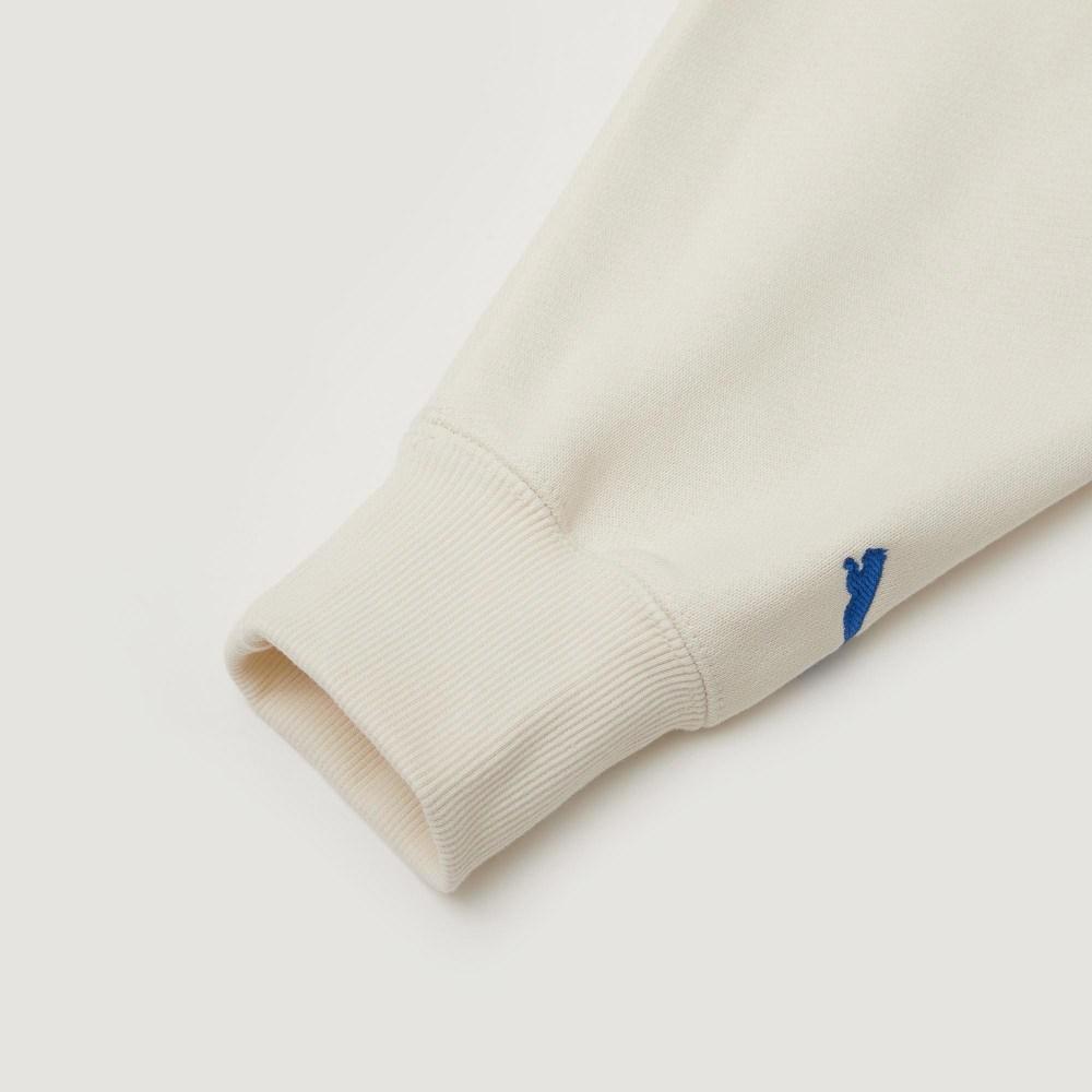 Puma Roaringwild X Crew Neck Pocket Sweatshirt With Color-Blocked Zipper Men Sweatshirt Ivory-White 532596-73