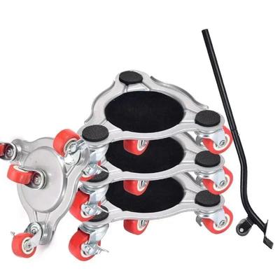 4-Wheel Steel Furniture Mover Heavy Object Moving Universal Wheel Bracket Multifu Moving Tool Warehouse Heavy Object Mover