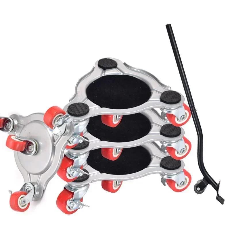 

4-Wheel Steel Furniture Mover Heavy Object Moving Universal Wheel Bracket Multifu Moving Tool Warehouse Heavy Object Mover A